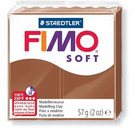 Modelinas FIMO SOFT, 57 g, karamelės ruda sp.