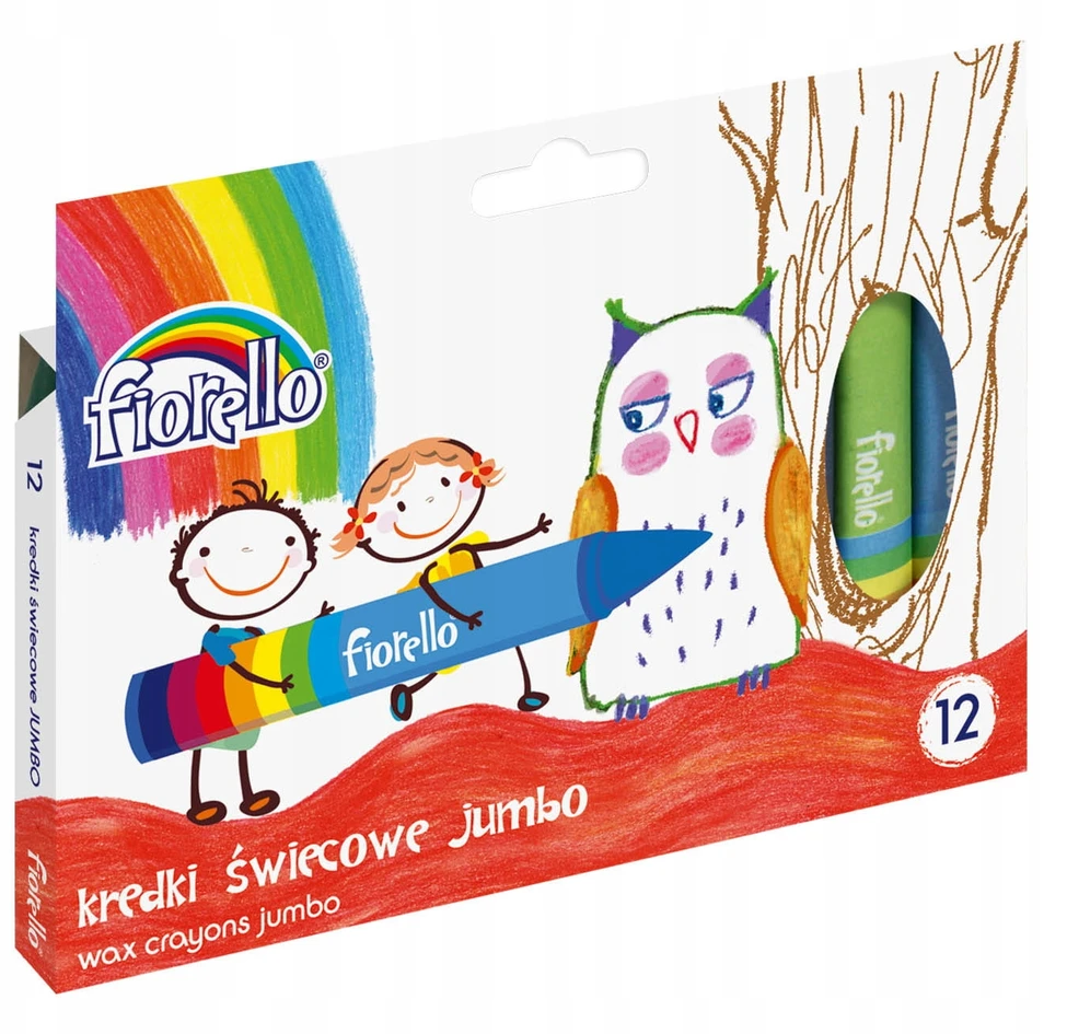 Fiorello Jumbo kreidelės, 12 spalvų