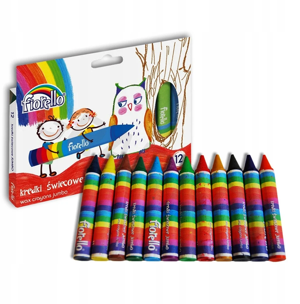 Fiorello Jumbo kreidelės, 12 spalvų