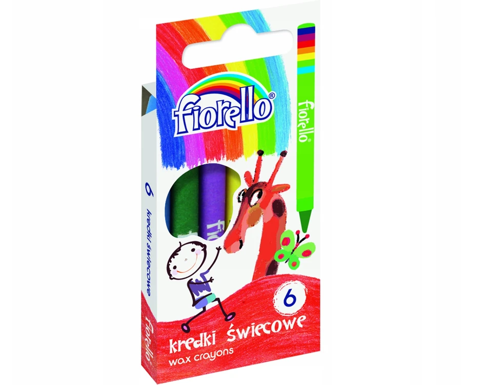 Fiorello kreidelės vaikams, 6 spalvos, vaško
