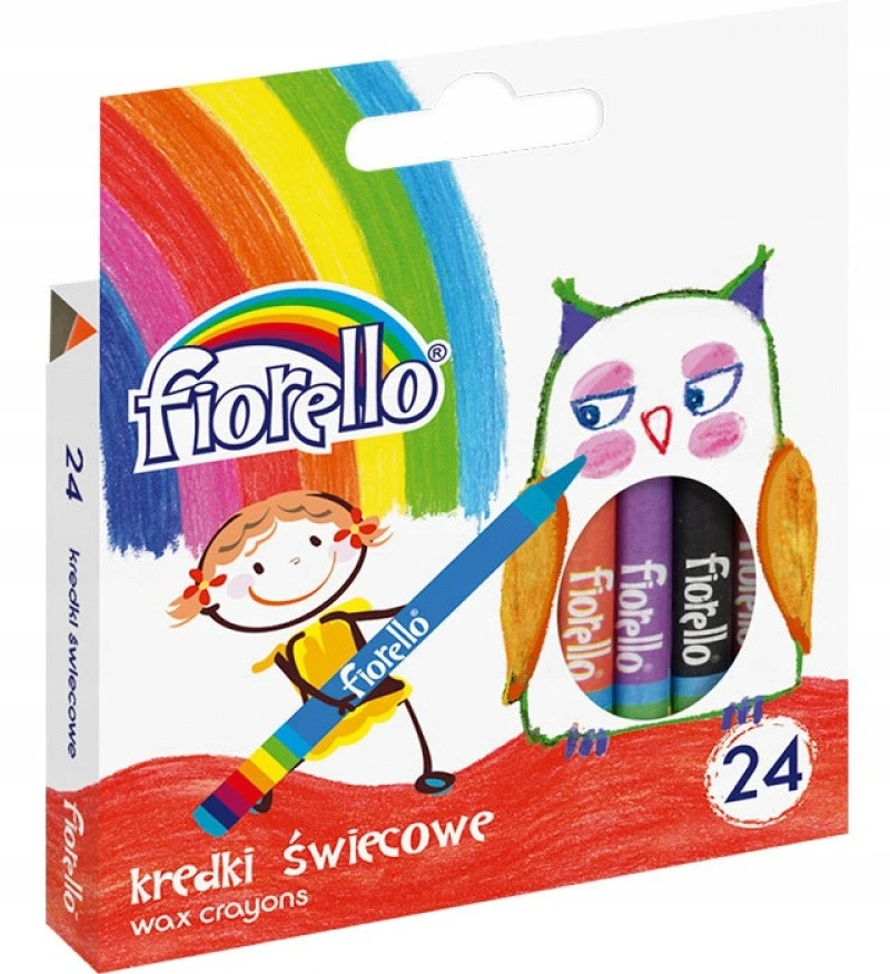 Fiorello kreidelės vaškines 24 spalvos