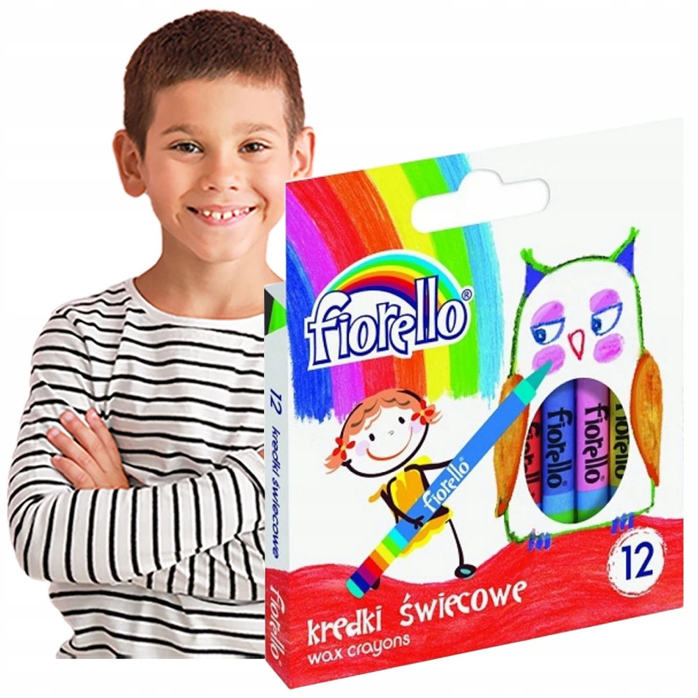Fiorello Vaškinių Kreidelių Rinkinys 12 Spalvų Vaikams