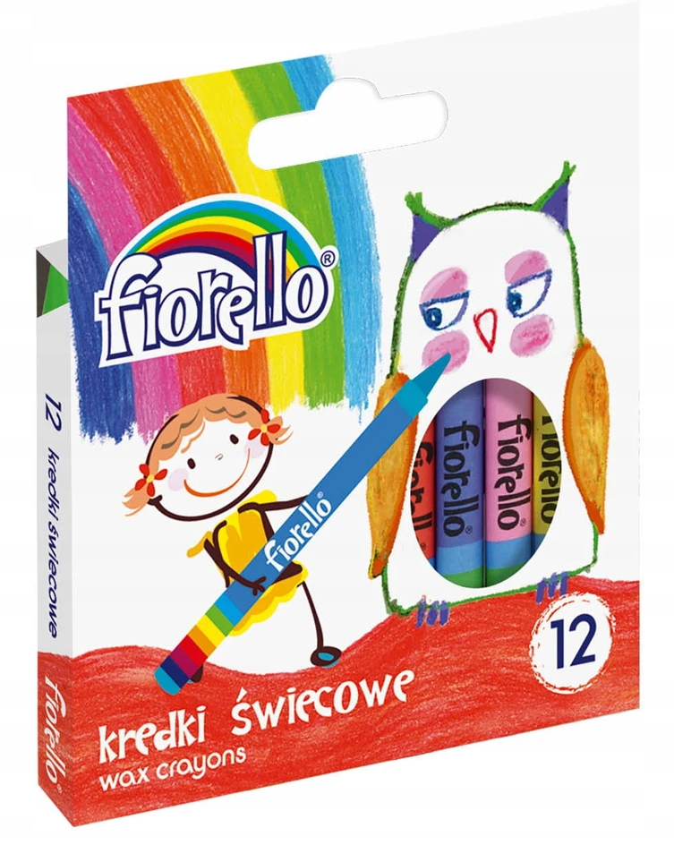 Fiorello Vaškinių Kreidelių Rinkinys 12 Spalvų Vaikams