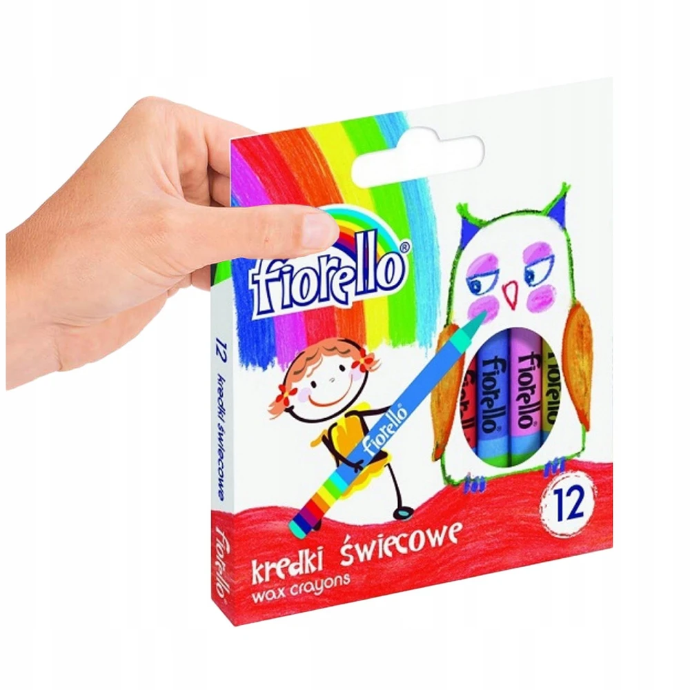 Fiorello Vaškinių Kreidelių Rinkinys 12 Spalvų Vaikams