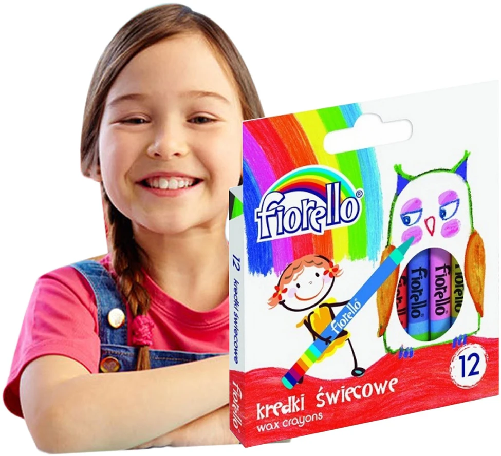 Fiorello Vaškinių Kreidelių Rinkinys 12 Spalvų Vaikams