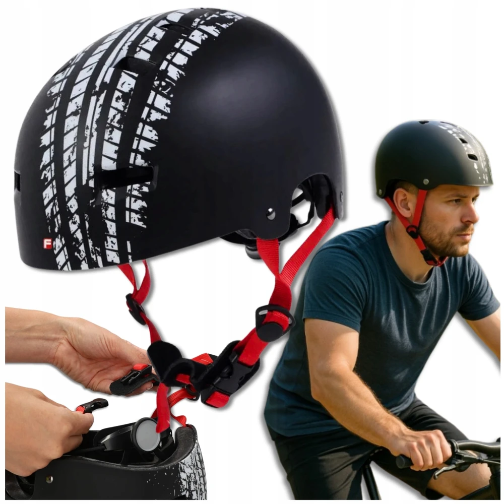 Fischer HELMET pačiūžų riešutas dviračiui, paspirtukui, BMX riedučiams FISHER L/XL
