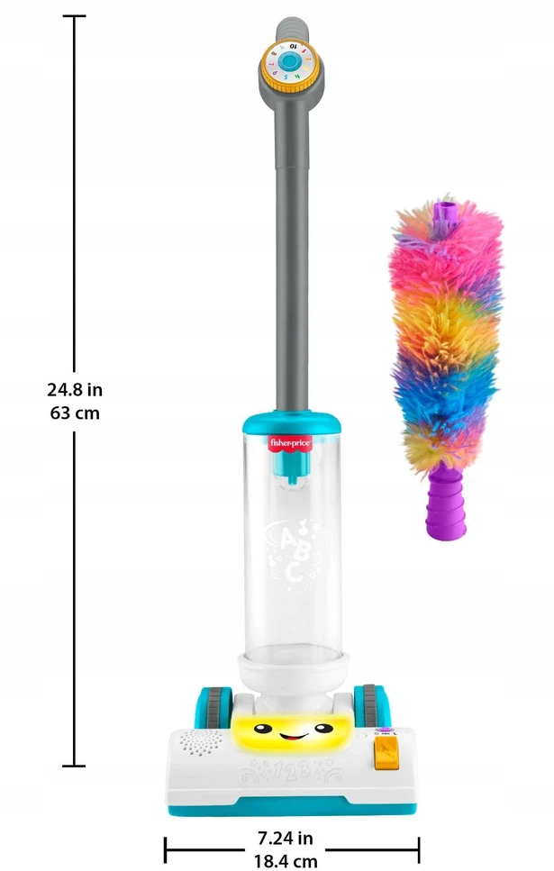 FISHER PRICE dulkių siurblys žaislas Mokykitės ir juokkitės! Malucha 2in1 JMM36