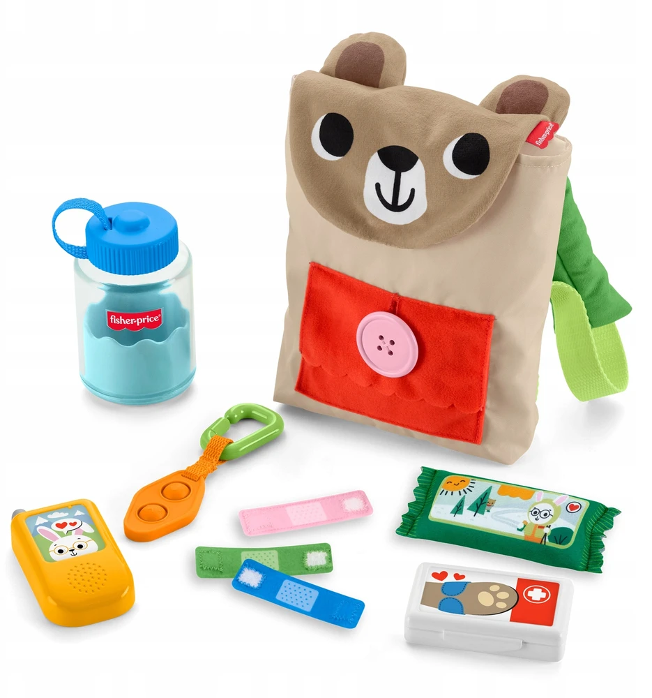 Fisher-Price edukacinis kuprinė žaislas meškiukas