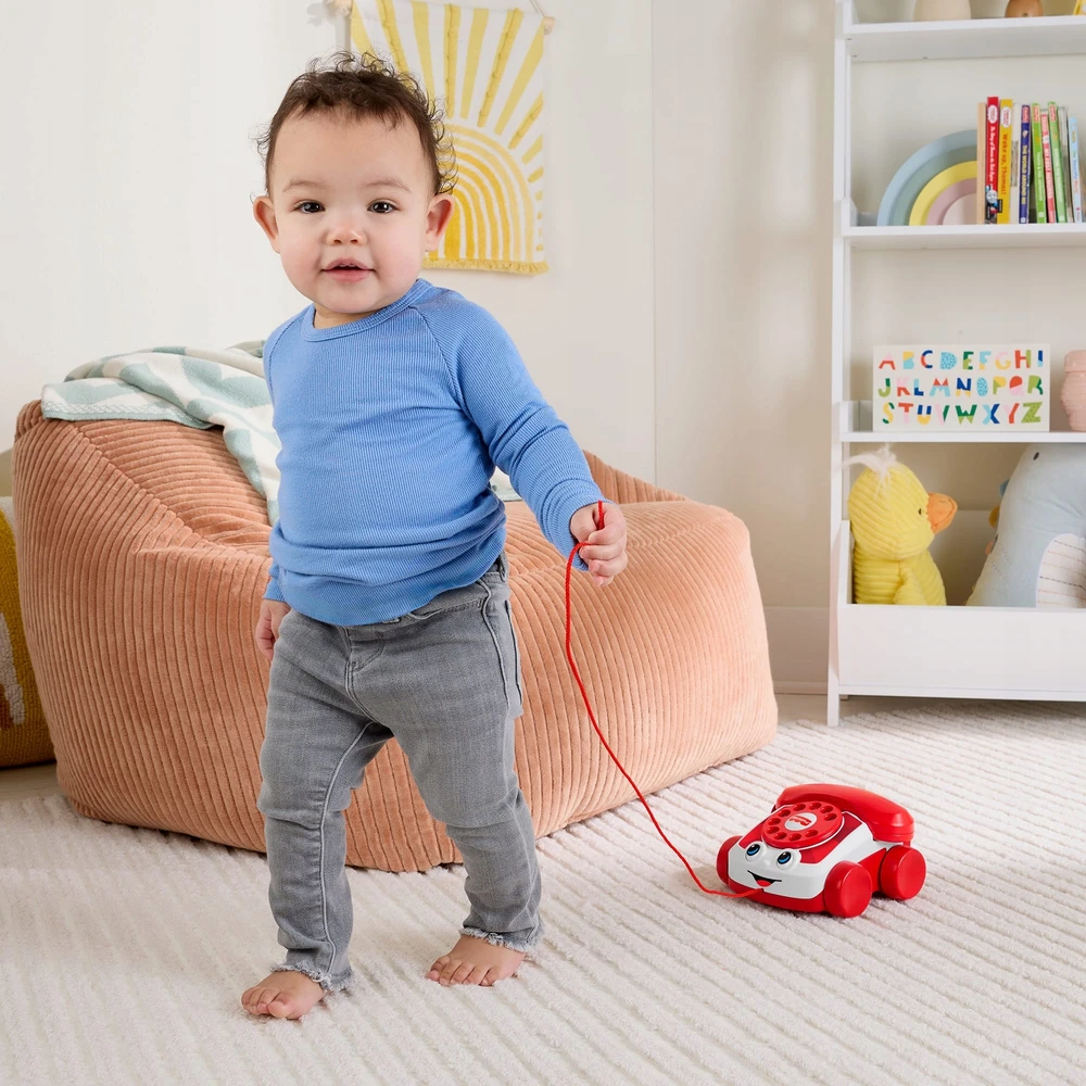 Fisher-price Klasikinis raudonas telefonas traukiamas žaislas