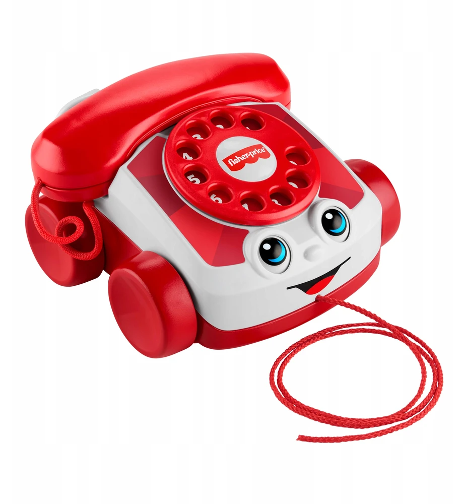 Fisher-price Klasikinis raudonas telefonas traukiamas žaislas