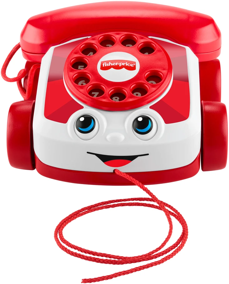 Fisher-price Klasikinis raudonas telefonas traukiamas žaislas
