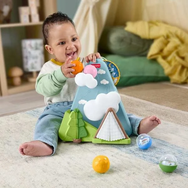 FISHER PRICE MIŠKO DRAUGAI Kalnas su kamuoliukais, aktyvuojantis žaislas +9m