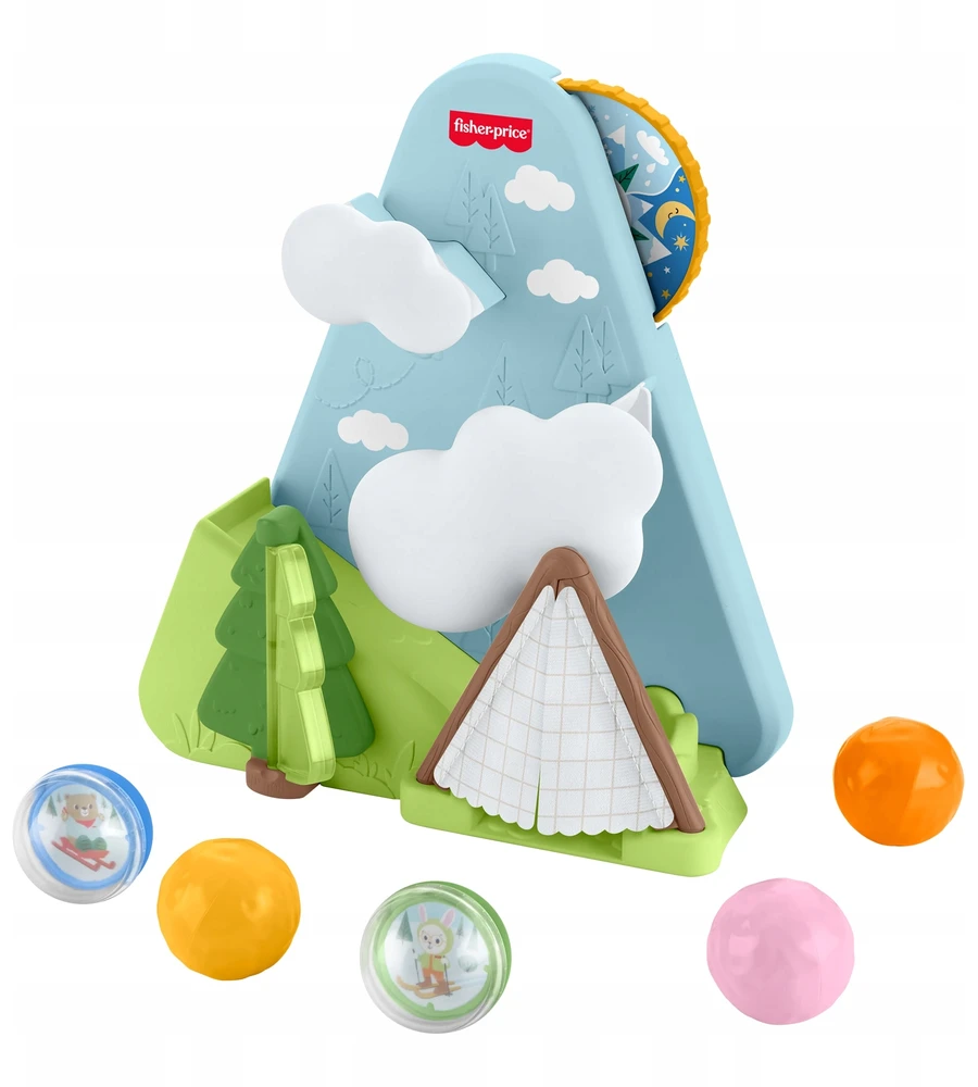 FISHER PRICE MIŠKO DRAUGAI Kalnas su kamuoliukais, aktyvuojantis žaislas +9m