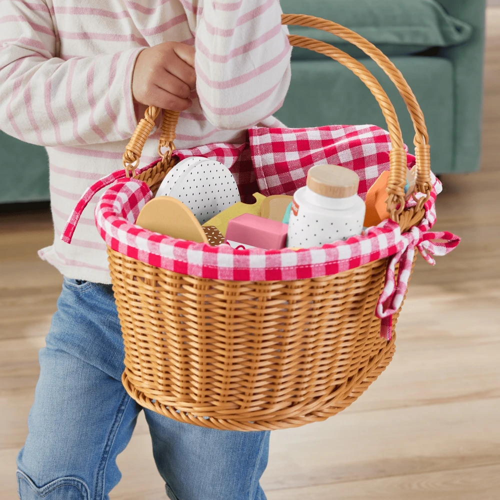 Fisher-Price pikniko krepšelio medinis žaislų rinkinys HXT81