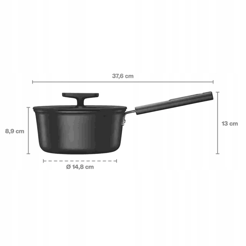 Fiskars Hard Face keptuvė padažams 1,8 L / 18 cm su dangčiu, 1052226