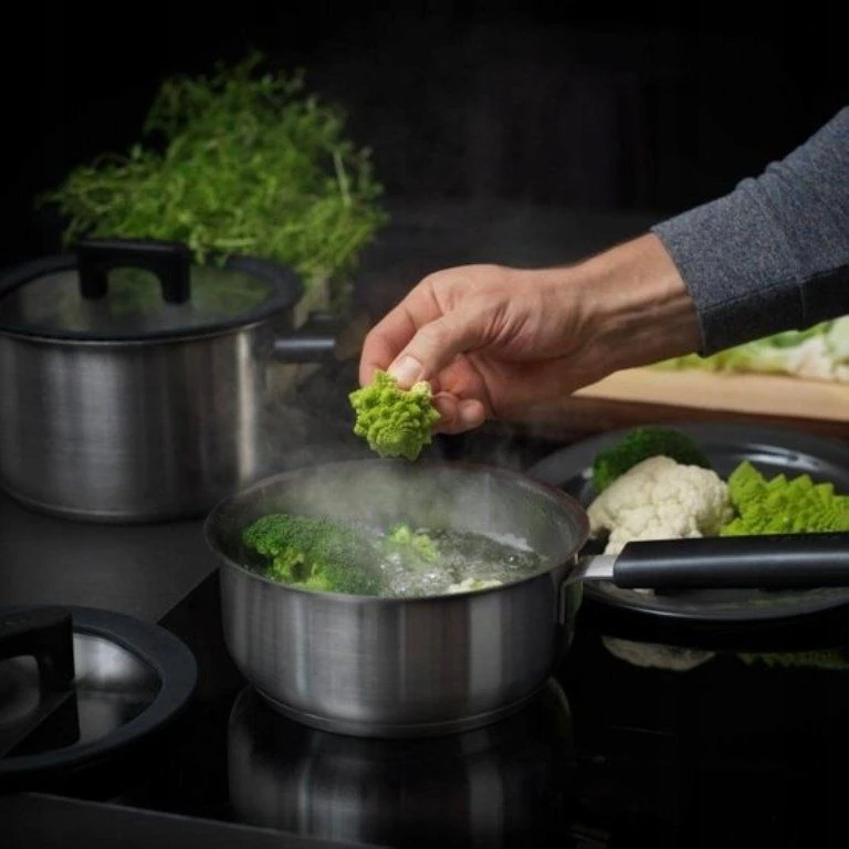 Fiskars Hard Face Nerūdijančio plieno keptuvė troškinimui 1,8 L / 18 cm