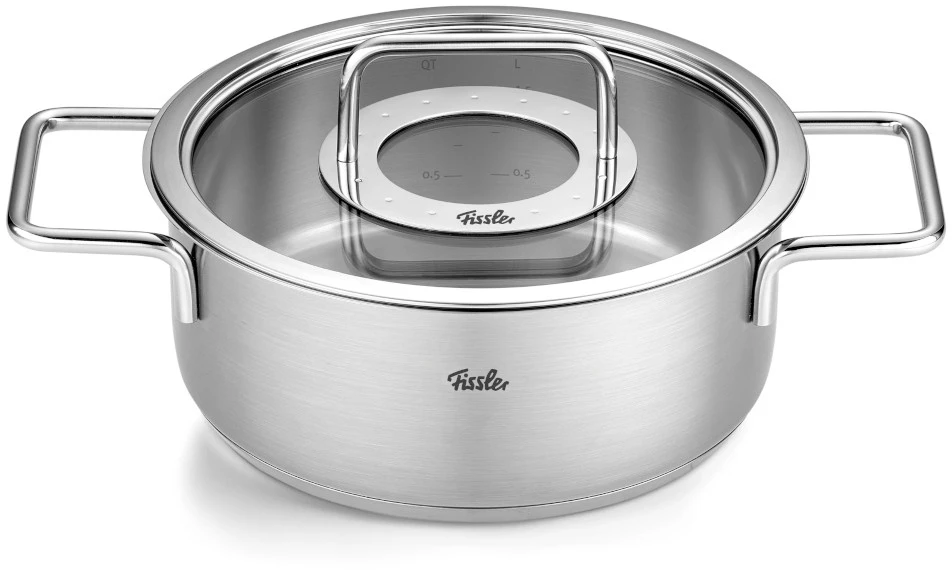 FISSLER - Pure Collection - Žemas puodas su stikliniu dangteliu - Ø20 cm