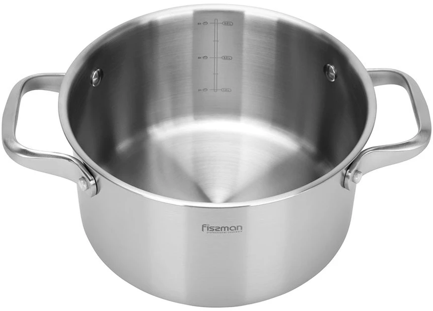 Fissman INOX indukcinis puodas 3,1 L 20 cm, varinis dugnas, dangtis