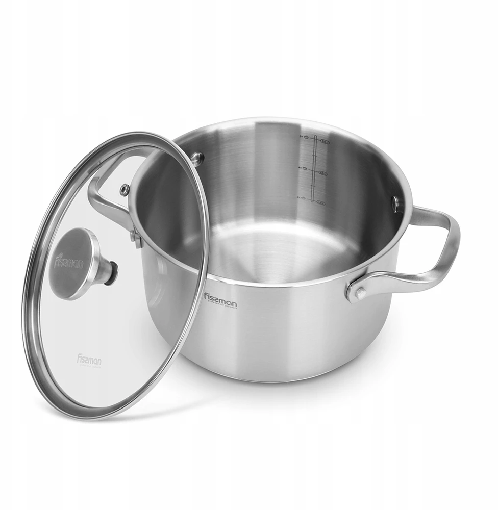 Fissman INOX indukcinis puodas 3,1 L 20 cm, varinis dugnas, dangtis