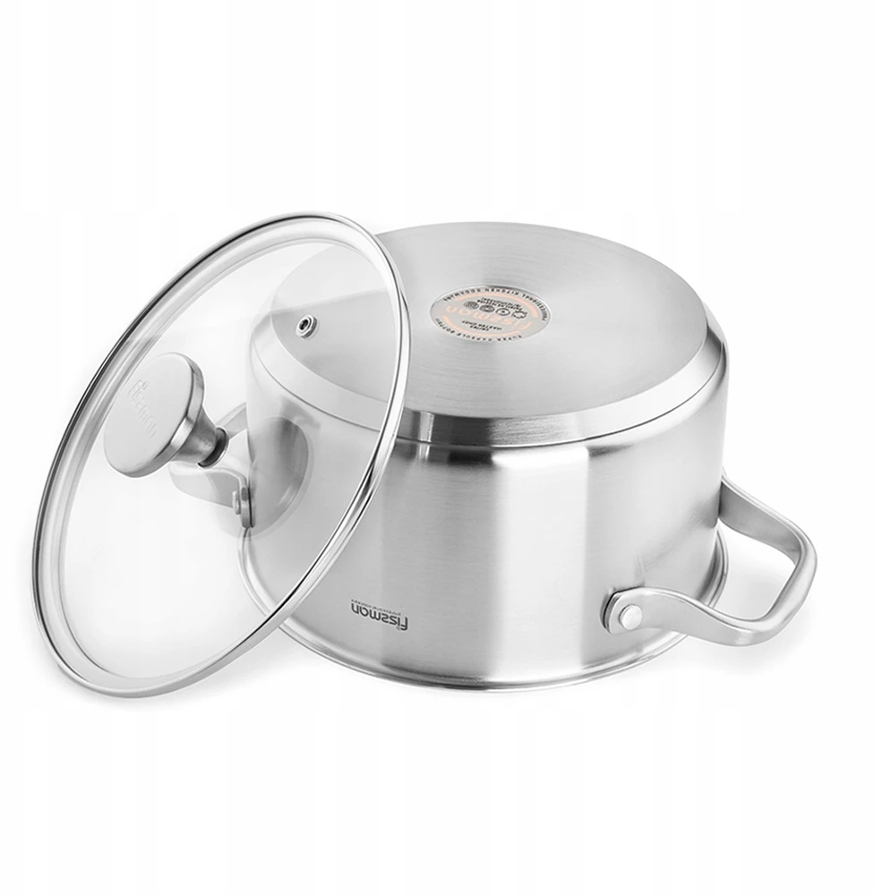 Fissman INOX indukcinis puodas 3,1 L 20 cm, varinis dugnas, dangtis