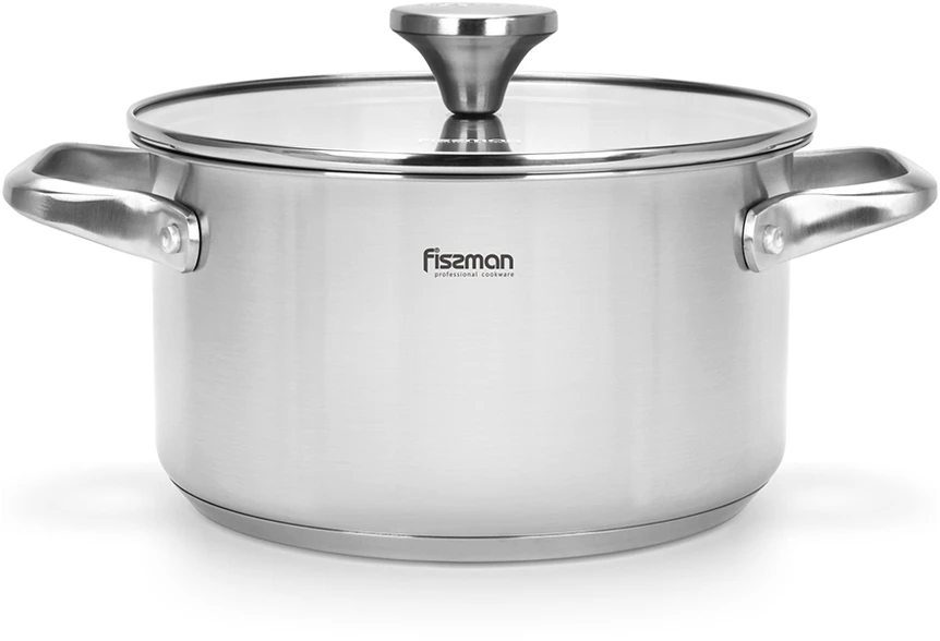 Fissman INOX indukcinis puodas 3,1 L 20 cm, varinis dugnas, dangtis