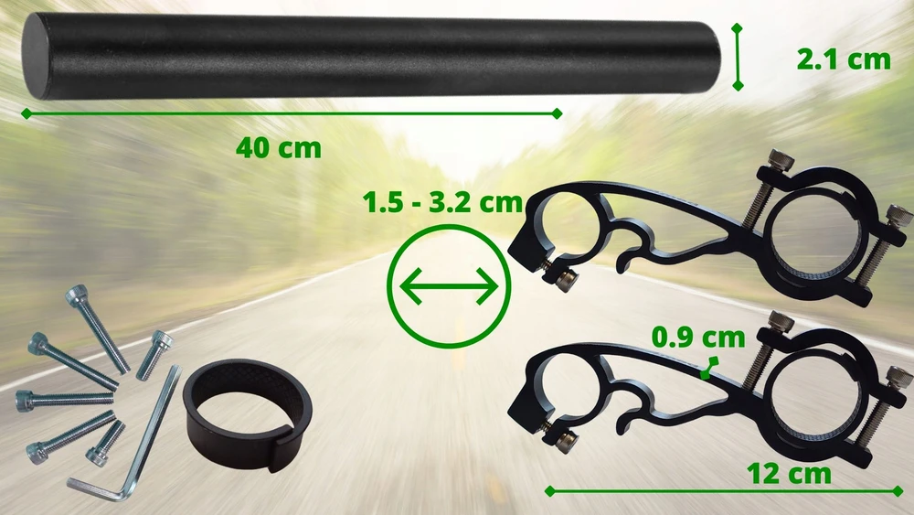 Fit4Med Dviračio laikiklis papildomas vairo pailginimas 40cm uni adapteris