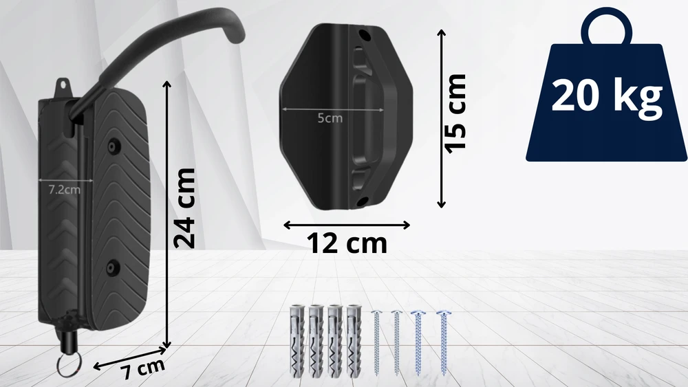Fit4Med Dviračių pakaba sieninis dviračių laikiklis reguliuojamas iki 20 kg