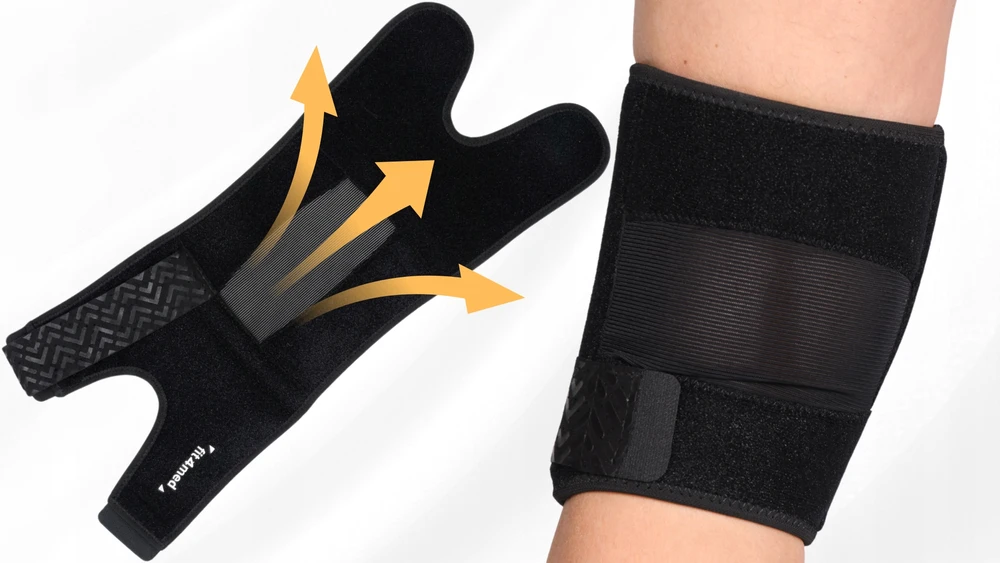 Fit4Med Elastinga kelio ortezė su šoninėmis stabilizacijomis ir petelės žiedu, dydis Xl