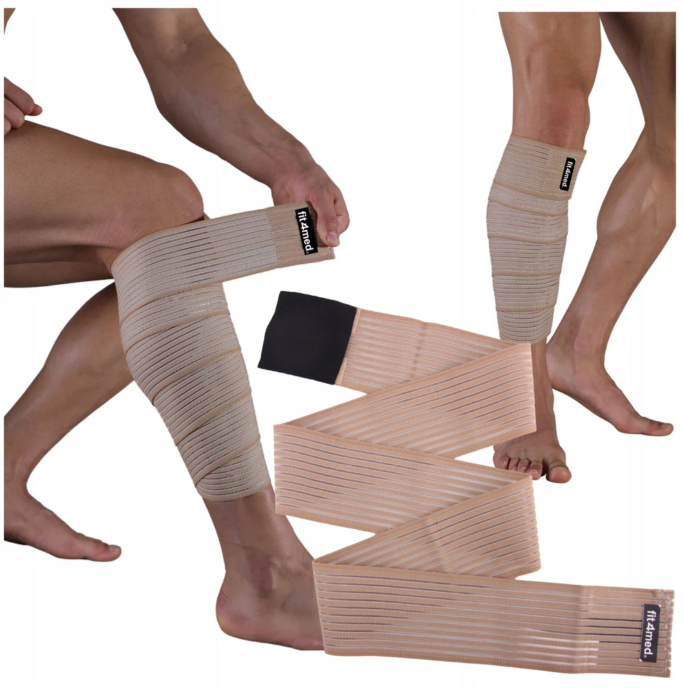 Fit4Med Elastinga kompresinė blauzdos įtvaras su reguliuojamu užsegimu