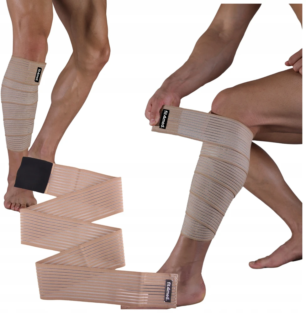 Fit4Med Elastinga kompresinė blauzdos įtvaras su reguliuojamu užsegimu