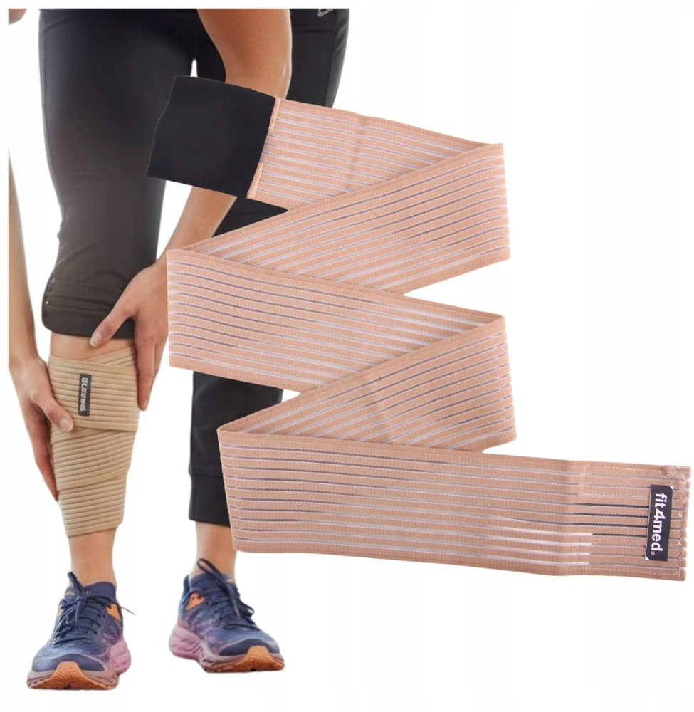 Fit4Med Elastinga kompresinė blauzdos įtvaras su reguliuojamu užsegimu