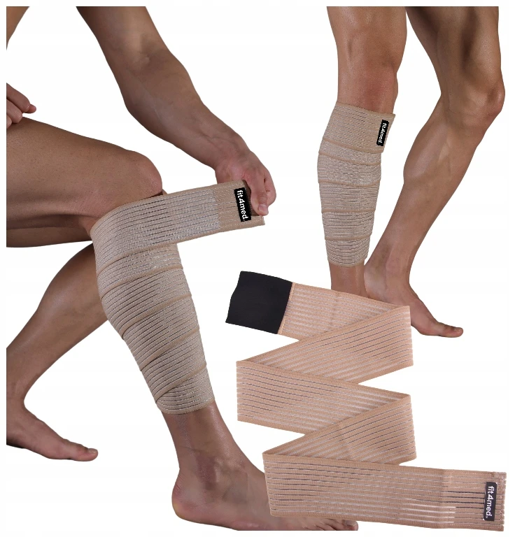Fit4Med Elastinga kompresinė blauzdos įtvaras su reguliuojamu užsegimu