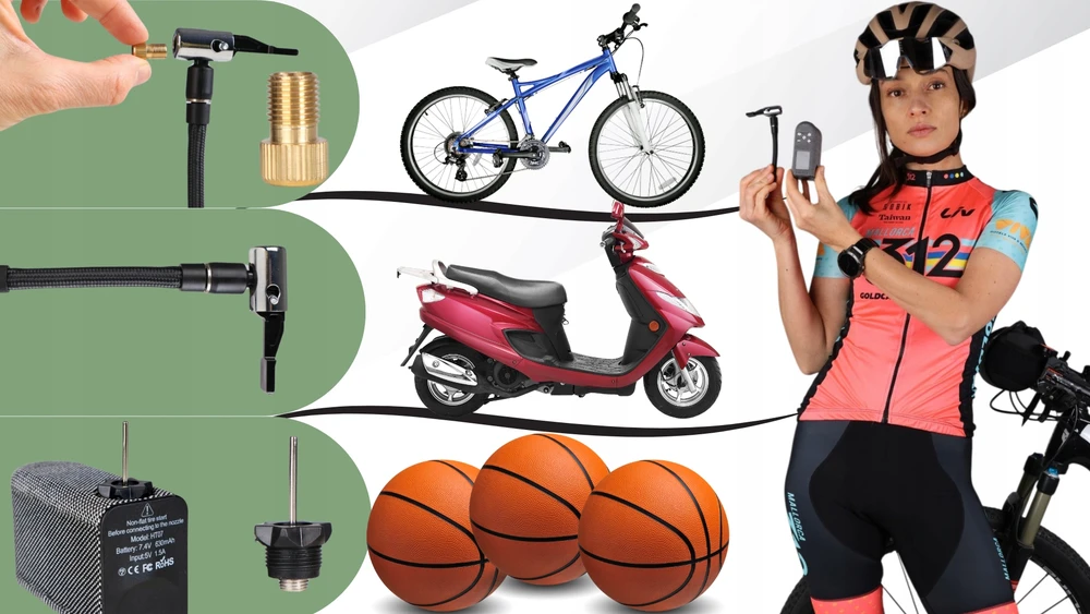 Fit4Med Elektrinis dviračių siurblys mini kompresorius nešiojamas belaidis 100psi
