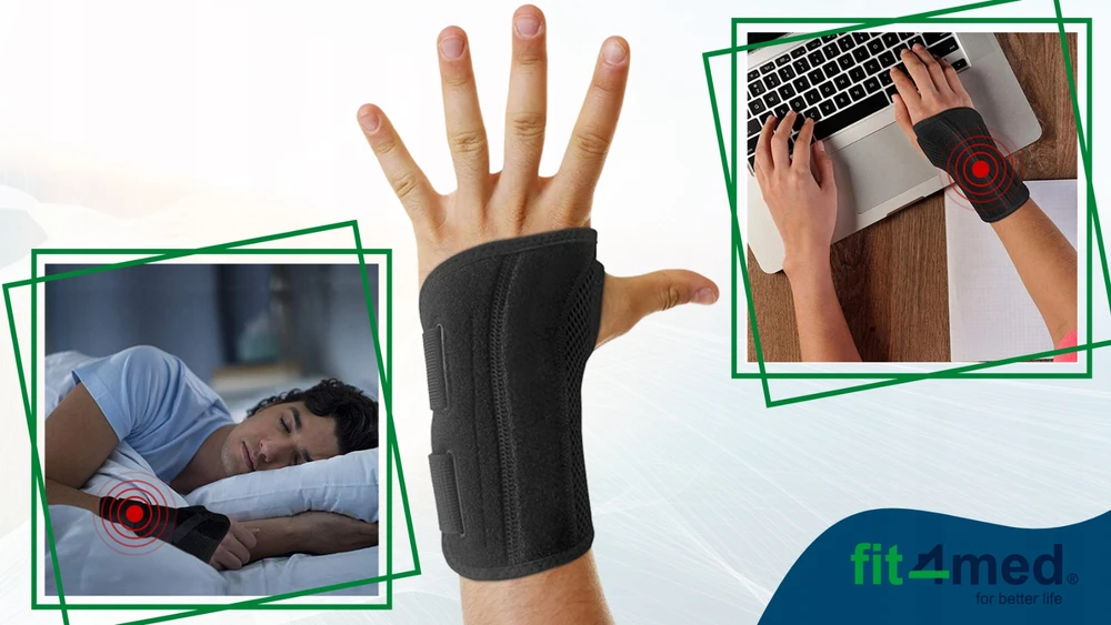 Fit4Med Neopreninis riešo įtvaras stabilizatorius 2 įtvarai