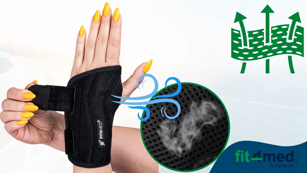 Fit4Med Neopreninis riešo įtvaras stabilizatorius 2 įtvarai