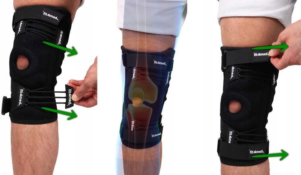 Fit4Med Orteza kolano stabilizator, dydis L, su šoninėmis atramomis