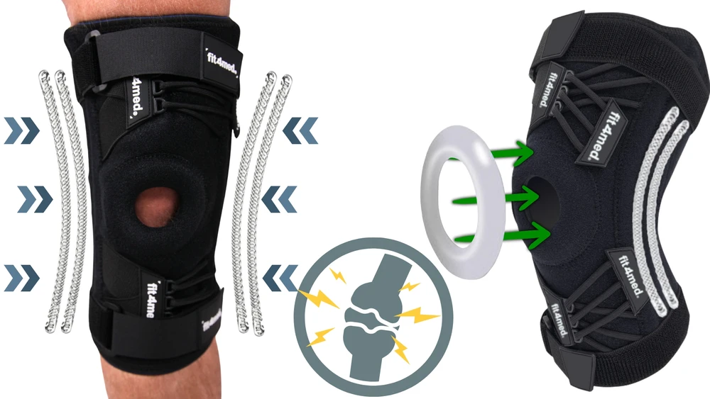 Fit4Med Orteza kolano stabilizator, dydis L, su šoninėmis atramomis
