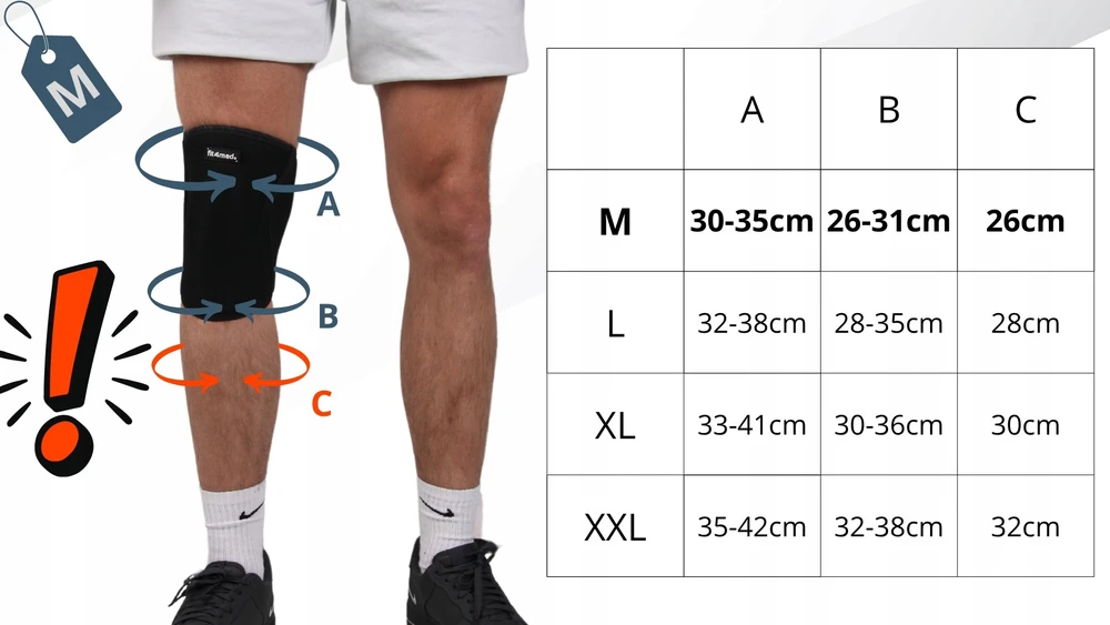 Fit4Med Ortezas Kelio stabilizatorius kelio pagalvėlės apsaugos M dydis