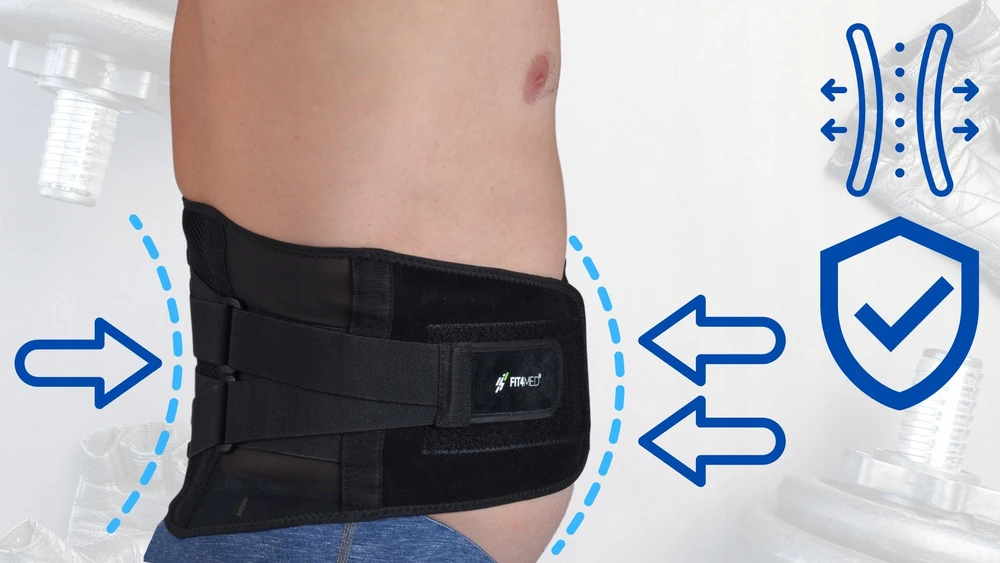 Fit4Med Ortopedinis juosmens diržas nugarai, stabilizuojantis, su petnešomis, Xxl