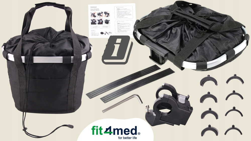 Fit4Med Sulankstomas krepšys dviračio vairui
