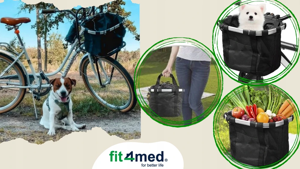 Fit4Med Sulankstomas krepšys dviračio vairui