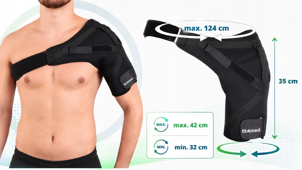 Fit4med universalus peties įtvaras su reguliuojamais dirželiais