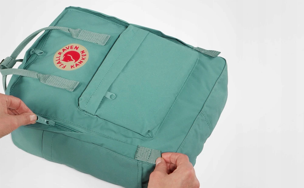 Fjallraven Kanken 16 L kuprinė - Mėlyna/šviesus Ąžuolas