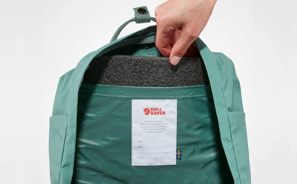 Fjallraven Kanken 16 L kuprinė - Mėlyna/šviesus Ąžuolas