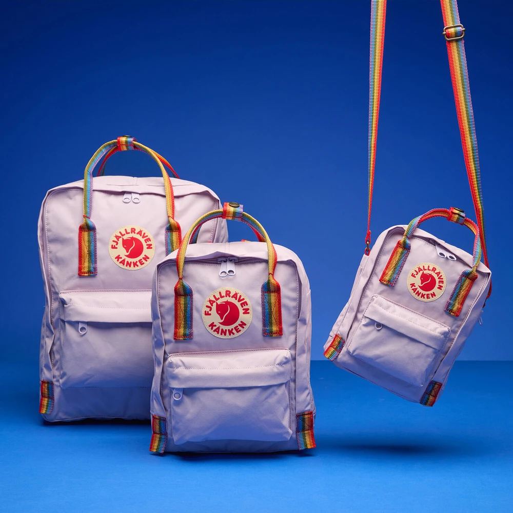 Carruzzo Fjällräven Kanken Rainbow kuprinė Kasdienė kuprinė Ąžuolas Vinilonas