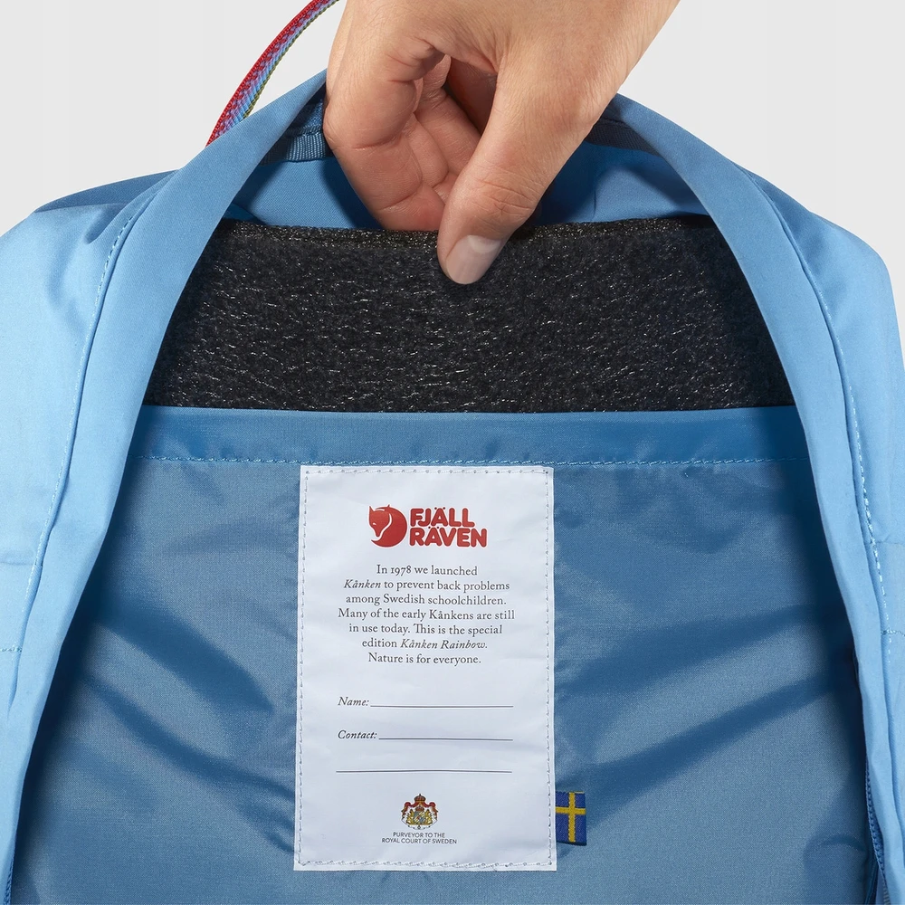 Carruzzo Fjällräven Kanken Rainbow kuprinė Kasdienė kuprinė Ąžuolas Vinilonas
