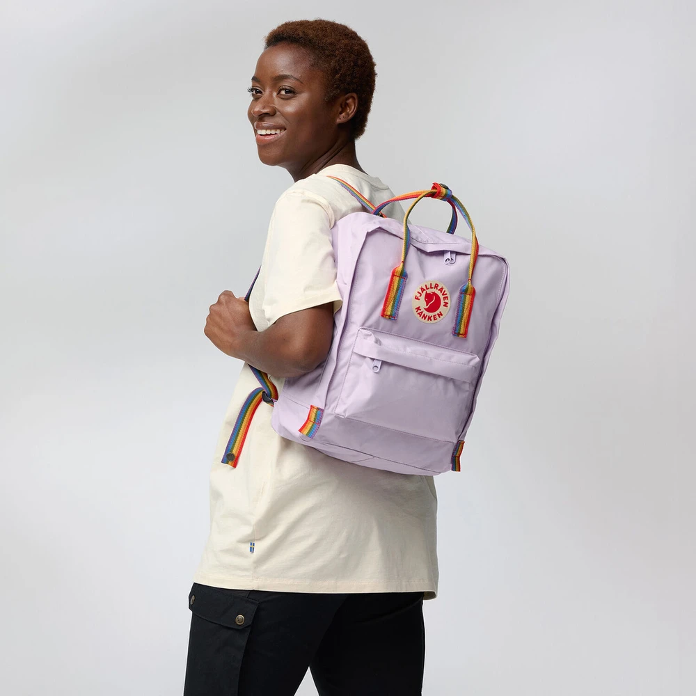 Carruzzo Fjällräven Kanken Rainbow kuprinė Kasdienė kuprinė Ąžuolas Vinilonas