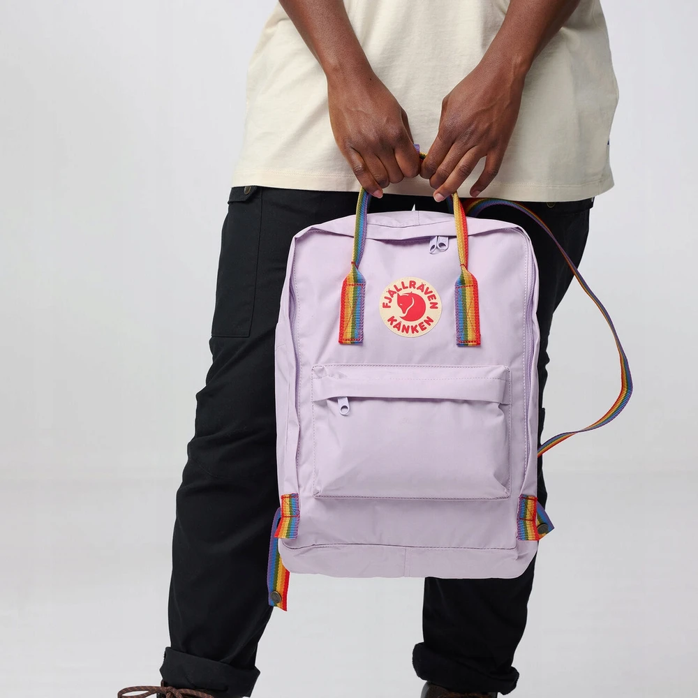 Carruzzo Fjällräven Kanken Rainbow kuprinė Kasdienė kuprinė Ąžuolas Vinilonas