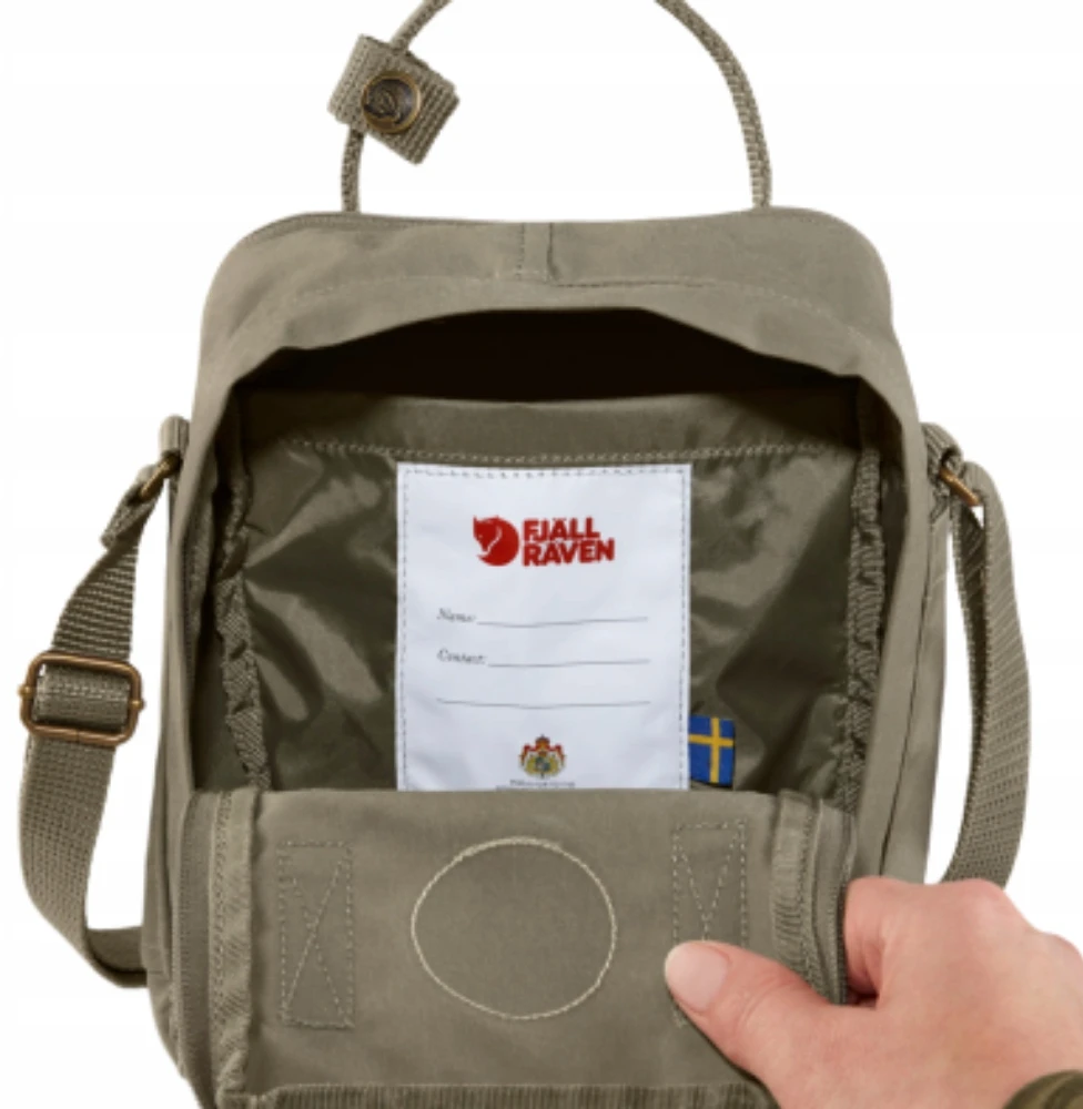 Carruzzo Fjällräven Kanken Sling Vinilonas Pilka Unisekso stiliaus Krepšys per petį
