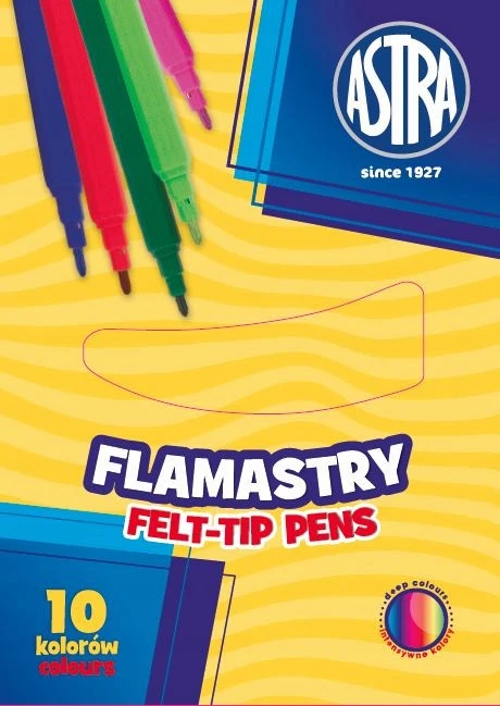 FLAMASTRY ASTRA Pisaki Mazaki Wielofunkcyjne 10kol